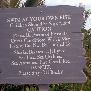 Warning sign on Castaway Cay