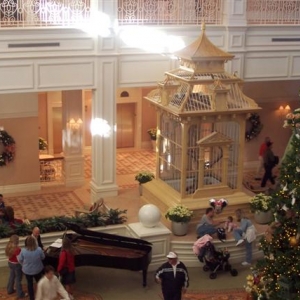 Grand Floridian Lobby view from balcony.