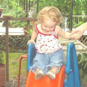 Amelia on slide