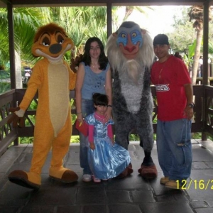 My family with Rafiki and Timon MK