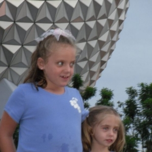 Kayla and Alyssa Epcot - August 2009