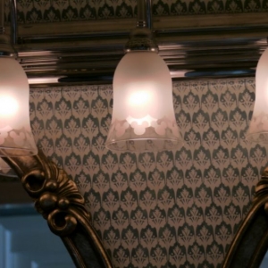 Detail of bathroom light fixtures