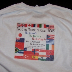 Food and Wine Festival Shirt - Back