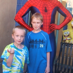Spiderman and boys