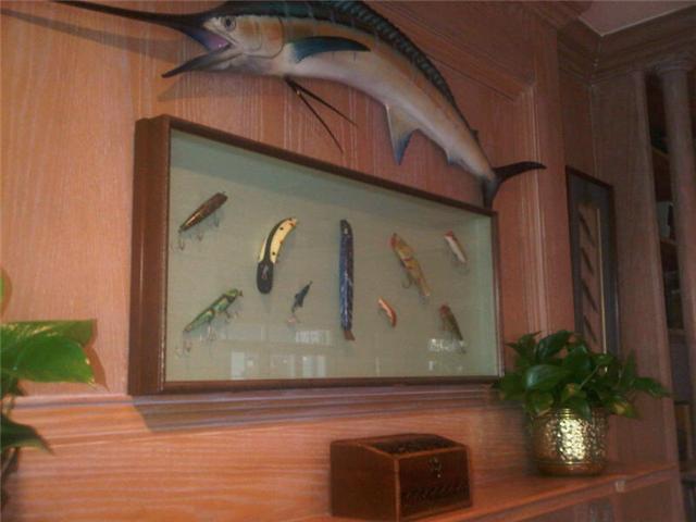 Papa's Den Display  swordfish and lures