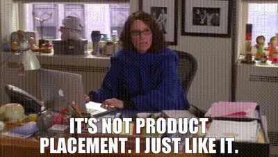 YARN | It's not product placement. I just like it. | 30 Rock (2006) -  S03E19 The Ones | Video gifs by quotes | 3c9513dc | 紗